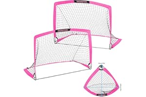 WEKEFON Soccer Goal with Carry Bag, 10/9MM Strengthen Pole, Arched Design, Kids Soccer Goals for Backyard Set 5x 3.1/3.6x2.7/2.9x2.4ft Portable Pop Up Soccer Nets for Toddler, Adults, Youth Games, Play, Gifts