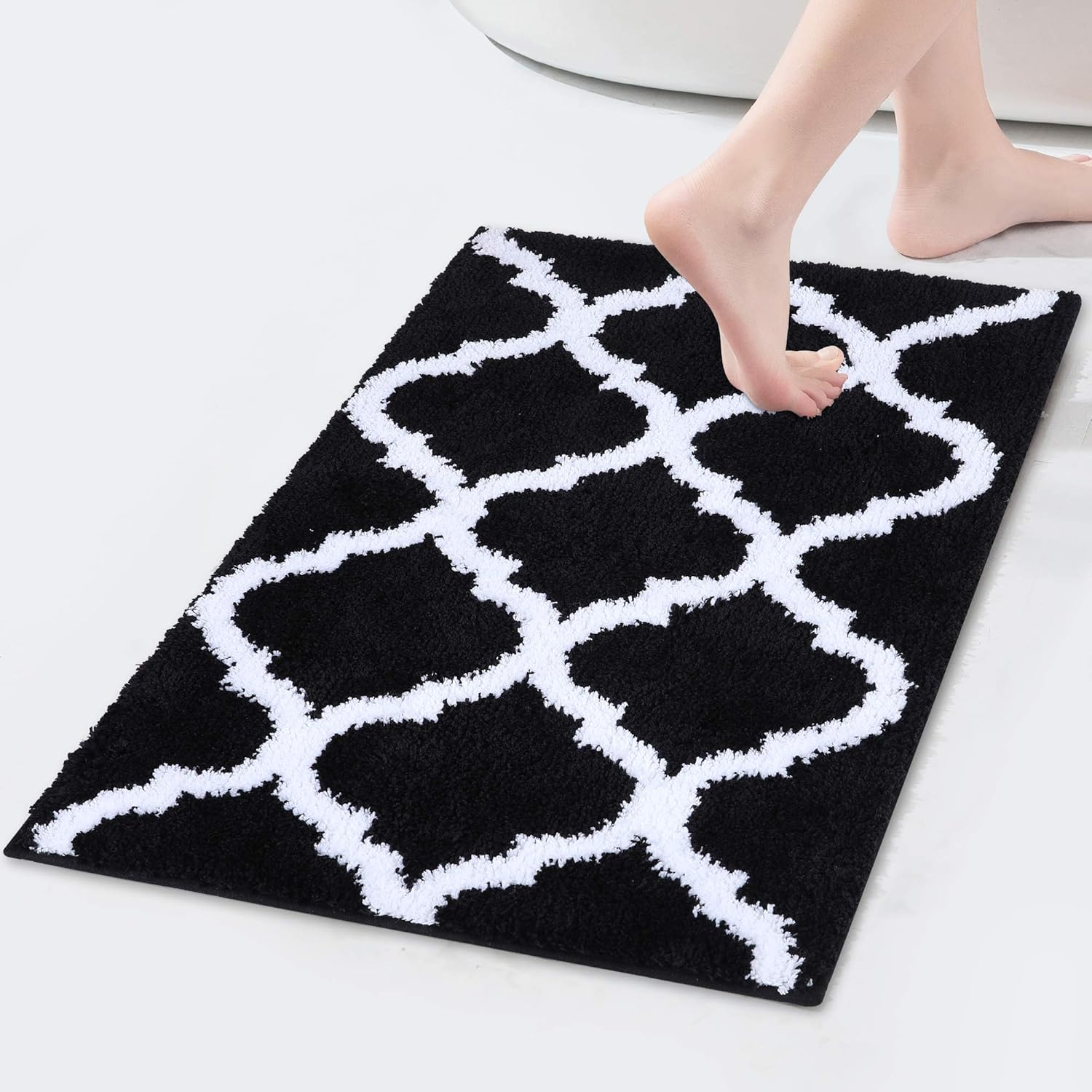Olanly Luxury Luxury Microfiber Bath Mat Non Slip, Machine Wash Dry