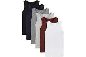 Cooraby 6 Pack Toddler Tank Top Kids Undershirts Soft Undershirt for Boys and Girls