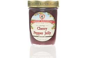 Cherry Republic Cherry Pepper Jelly - Generous Chunks of Michigan Tart Cherries - Spicy Jalapeño Peppers - 9 oz Jar