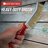 TDBS Brass Wire Brush Set of 3 26cm Crimped Long Handled Brushes view 6