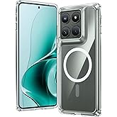 FNTCASE for Motorola Edge-2025 Magnetic Case: Clear Military Grade Drop Protection Anti Yellowing Cell Phone Cover - Rugged Shockproof Protective Bumper Transparent Phonecase