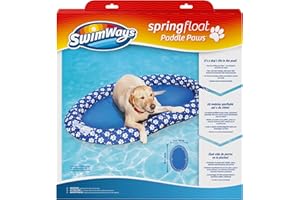 SwimWays Paddle Paws Spring Float Dog Raft, Large (65 lbs. and Up), Blue