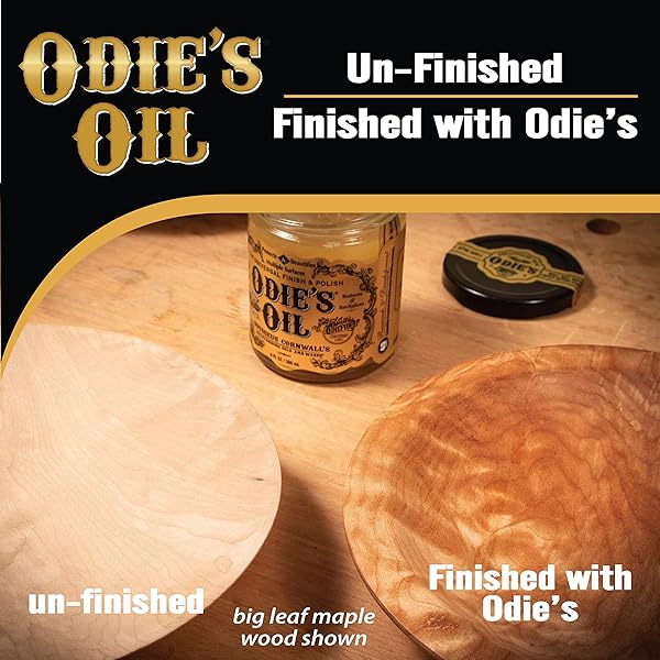 ODIE’S OIL – UNIVERSAL FINISH FOR WOOD, LEATHER, PLASTIC, VINYL, METAL & MORE – 9 OZ JAR – WATERPROOFS, FOOD SAFE, SOLVENT FREE NON-TOXIC FINISH