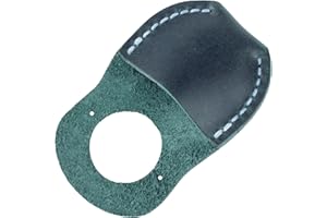 TOP-RANK LEATHER SINCE 2015 Toprank Leather Thumb Guard for Wood Carving - Premium Full Grain Leather Finger Protector, Handmade Carpenter Carving Kit Accessory (Green)