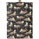 Aonimonis Otter Pattern Throw Blanket Gifts for Women, Soft Fuzzy Warm Cozy Flannel Blankets for Bedroom, Travel, Couch, Home Decor 50x60 in