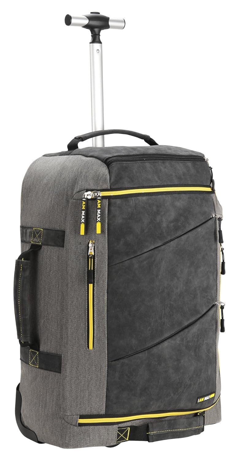 Mochila con ruedas compresible de xx Manhattan Gris  Amarillo