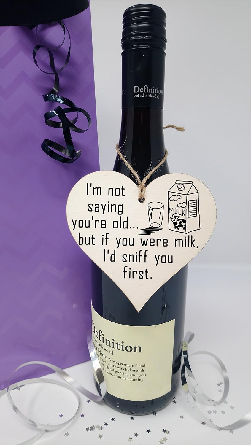 Birthday Wooden Heart Plaque - Funny & Sentimental Hanging Gift with Twine - Rustic Card Alternative for Friends & Family - Image 4