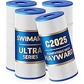 Swimara C2025 C2020 C2000 Pool Filter Cartridges, 5 oz+ Trilobal Fabric, Replacement for Hayward CX480XRE, PA56SV, 224 Sq. Ft., 4-Pack, Ultra Series