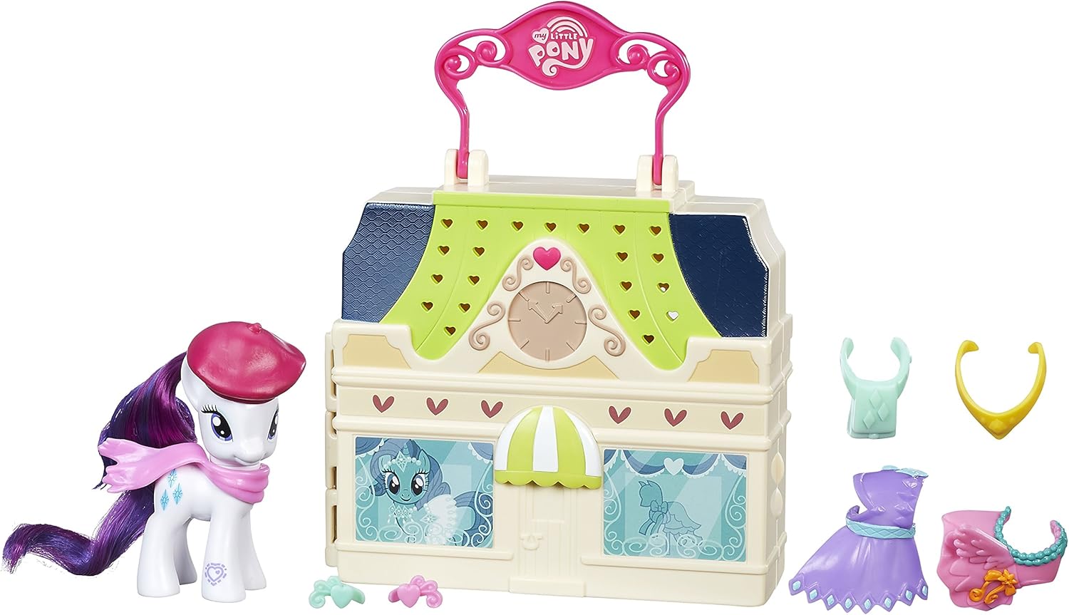 My Little Pony C1915ES00 Friendship is Magic Rarity dress Shop Playset, "Multi", Small
