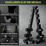 PhysKcal 6-Tier Dumbbell Rack Heavy Duty Steel 400kg Capacity view 4