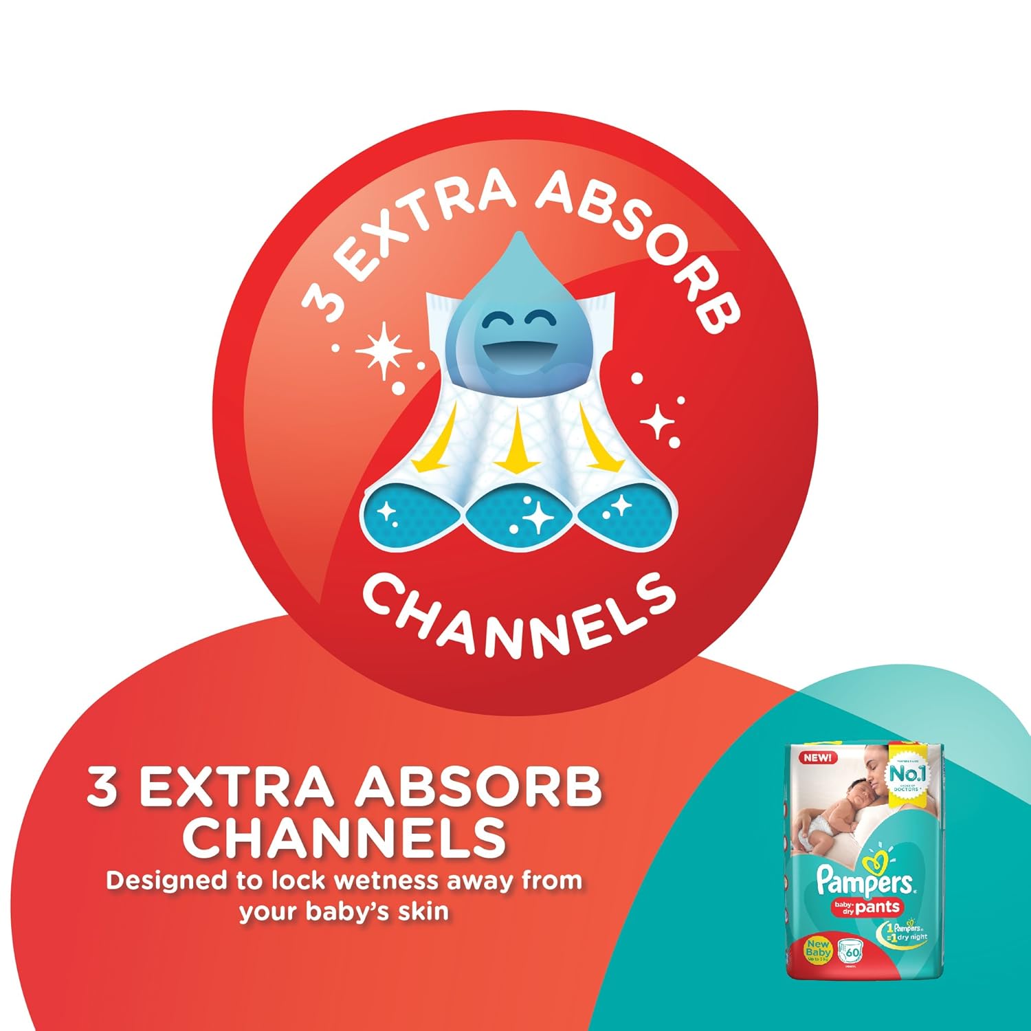 pampers pants small 60 pieces