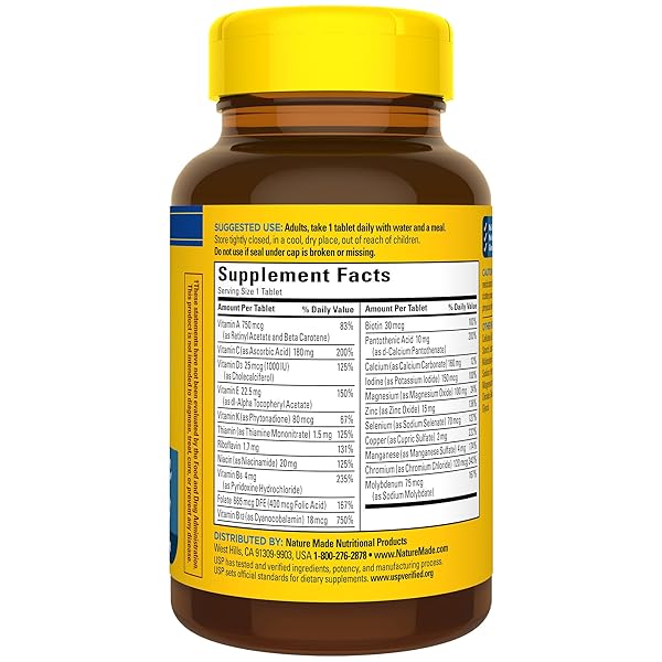 NATURE MADE MULTIVITAMIN FOR HIM, MENS MULTIVITAMINS WITH NO IRON, DAILY NUTRITIONAL SUPPORT, NATURE MADE MULTI MENS VITAMINS & MINERALS, 90 TABLETS, 90 DAY SUPPLY