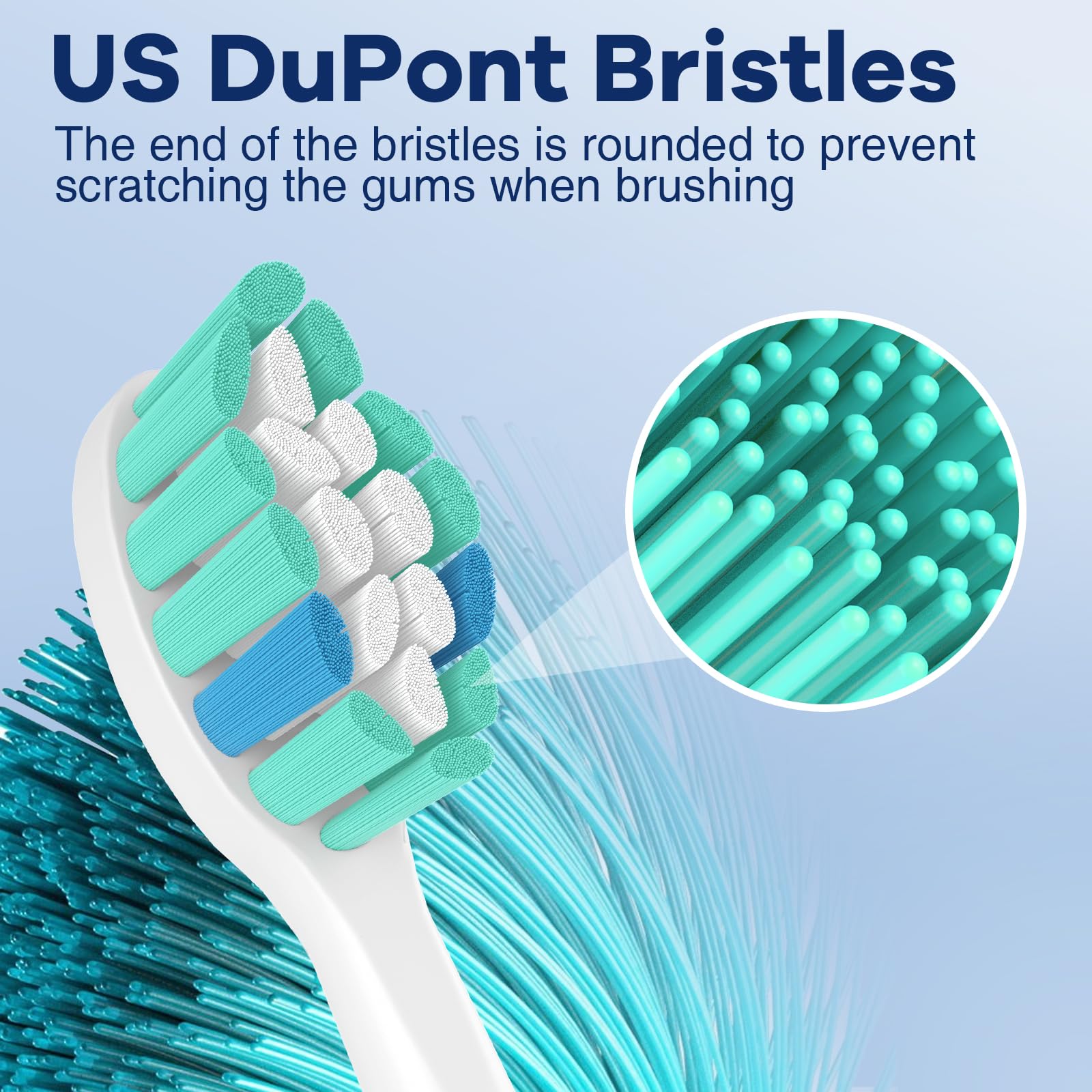 Konlyn Ersatzbürsten passend für Philips Sonicare Ersatzbürsten - Medium Bürstenköpfe für Sonicare Zahnbürste Snap-on Elektrischen Zahnbürsten, 8er Pack 3