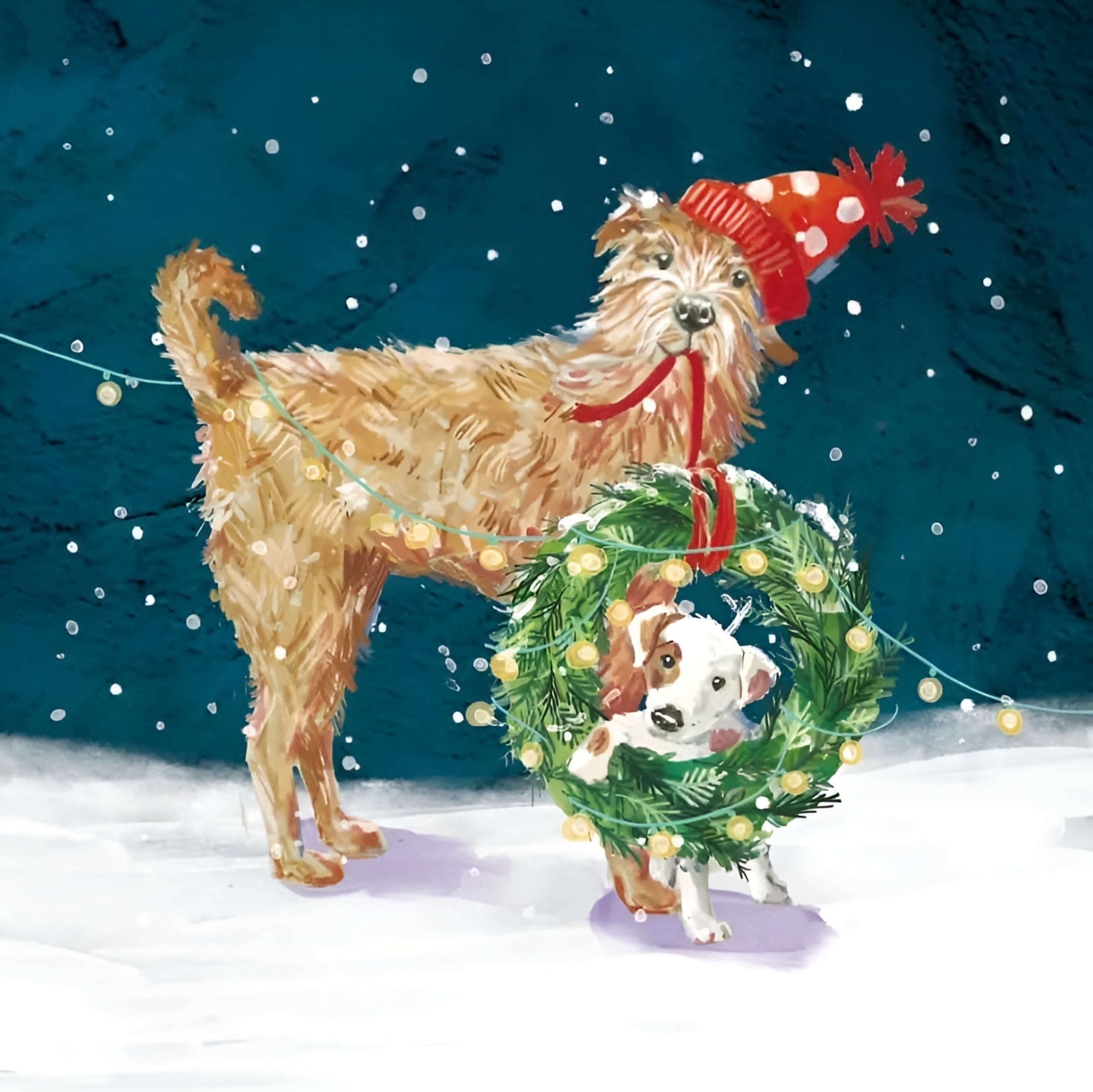 GBCC Charity Christmas Cards Pack of 20 - Charity Christmas Cards with Artistic Dog Designs - Eco-Friendly Xmas Cards Multipack with Envelopes