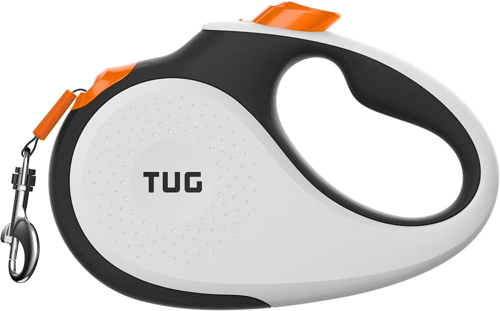 TUG 360° Tangle-Free Retractable Dog Lead Large 50kg 5m Nylon Tape