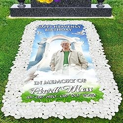 44memory Custom Memorial Grave Blanket Photo