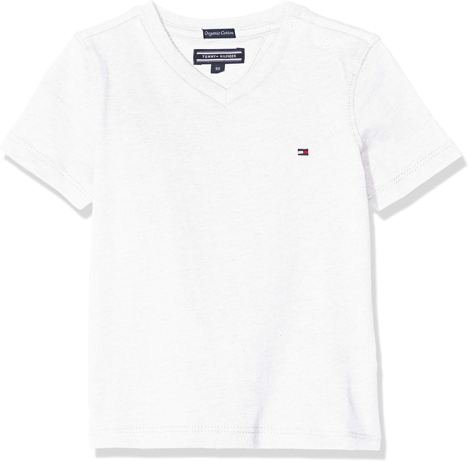 Produktbild Tommy Hilfiger Boys Basic V-Neck Shirt weiß, Größe 74-176, 5 Farben Produktbild Tommy Hilfiger Boys Basic V-Neck Shirt weiß, Größe 74-176, 5 Farben
