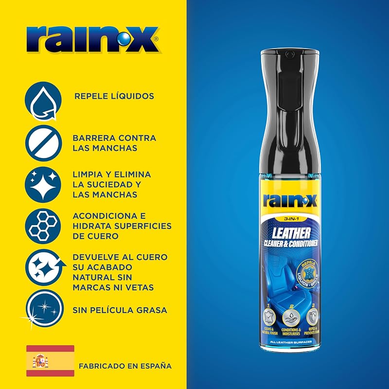 Limpia Tapicerías Cuero Coche - Limpia,Nutre y Repele Manchas -300ml