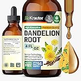BIO KRAUTER® Dandelion Root Extract - Liquid Pure Vegan Dandelion Root Supplement 689 mg per Serving 4 Fl.Oz 56-Day Supply - Used for Liver & Kidney Support, Cleanse & Detox - Alcohol & Sugar Free