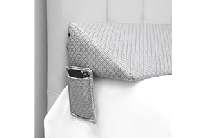 Rormcheny Queen Bed Wedge Pillow for Headboard Gap,Foam Wedge Pillow Headboard/Bed Gap Filler,Mattress Bed Wedge Gap Filler - Fill The Gap (0-8") Between Headboard and Mattress (Gray, 60"x10"x6")