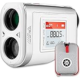 PGM Golf Rangefinder with Slope 600/1300 Yards, 7X Magnification Laser Range Finder Golf with Flag Pole Locking Vibration, Golf Gifts Accessories with Range Finder Magnetic Strap for Men