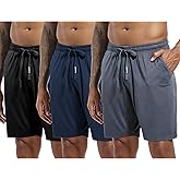 SlumberMee Mens Pajama Bottoms Viscose Made from Bamboo Sleep Shorts with Pockets and Fly Lounge Pants Sleepwear Multipack
