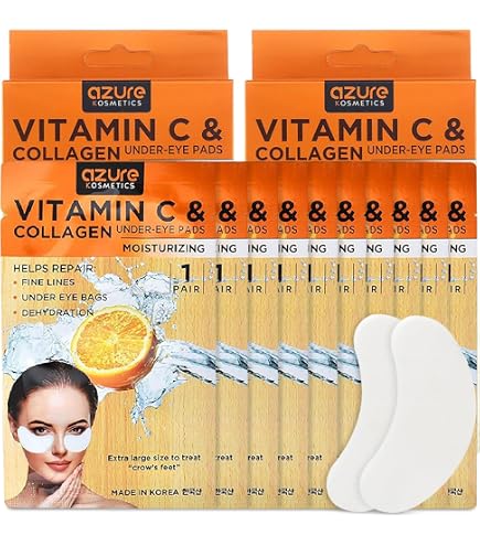 Amazon.com : AZURE Collagen & Vitamin C Hydrating Under Eye Pads