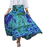 Agan Traders 2026 Long Skirts for Women - Bohemian Tie-dye High Waistband Maxi Skirt - A Line Flared Women's Skirts