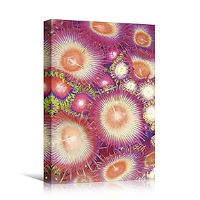 SIGNWIN Canvas Wall Art Green, Yellow, Red and...