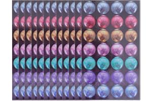 UKCOCO 48 Sheets Paper Hole Reinforcement Stickers, Self-Adhesive Round Binder Hole Protectors