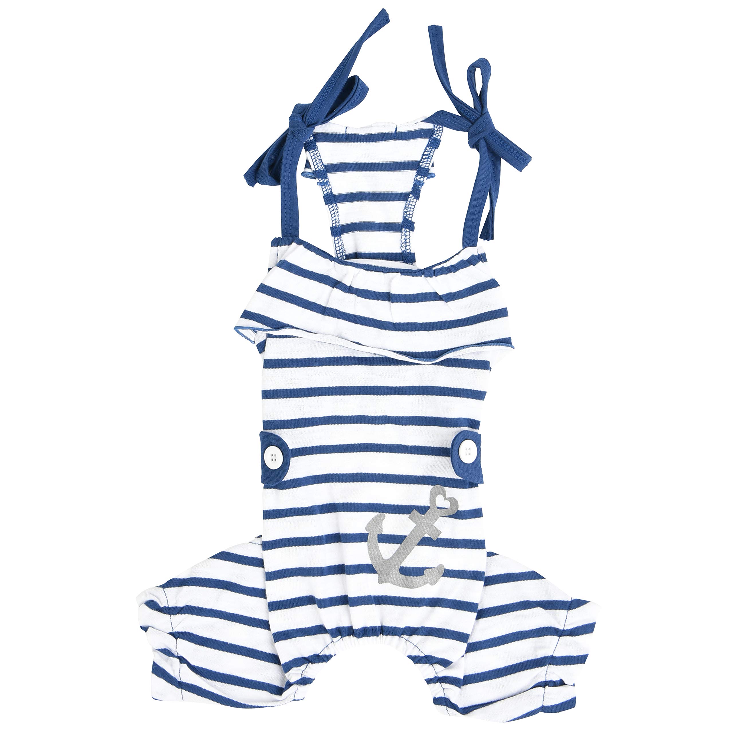 Pinkaholic NAUB-OP7620-NY-L Saylor Overall with Dog, L, Navy