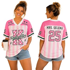 LASFOUR Personalized Teacher Jersey, Teacher Jersey Custom Grade Level