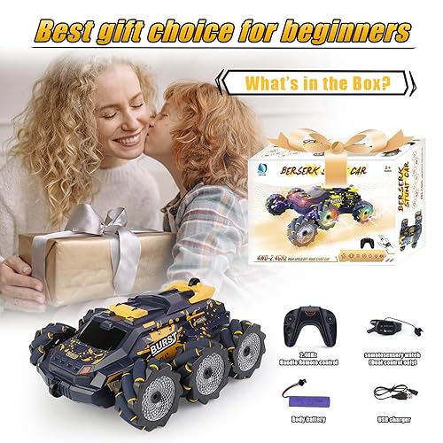 FUUY RC Cars Boy Toy Car with Swing Arms 360° Rotating Remote