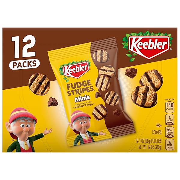 KEEBLER ON-THE-GO FUDGE STRIPES COOKIES, 12 COUNT (PACK...
