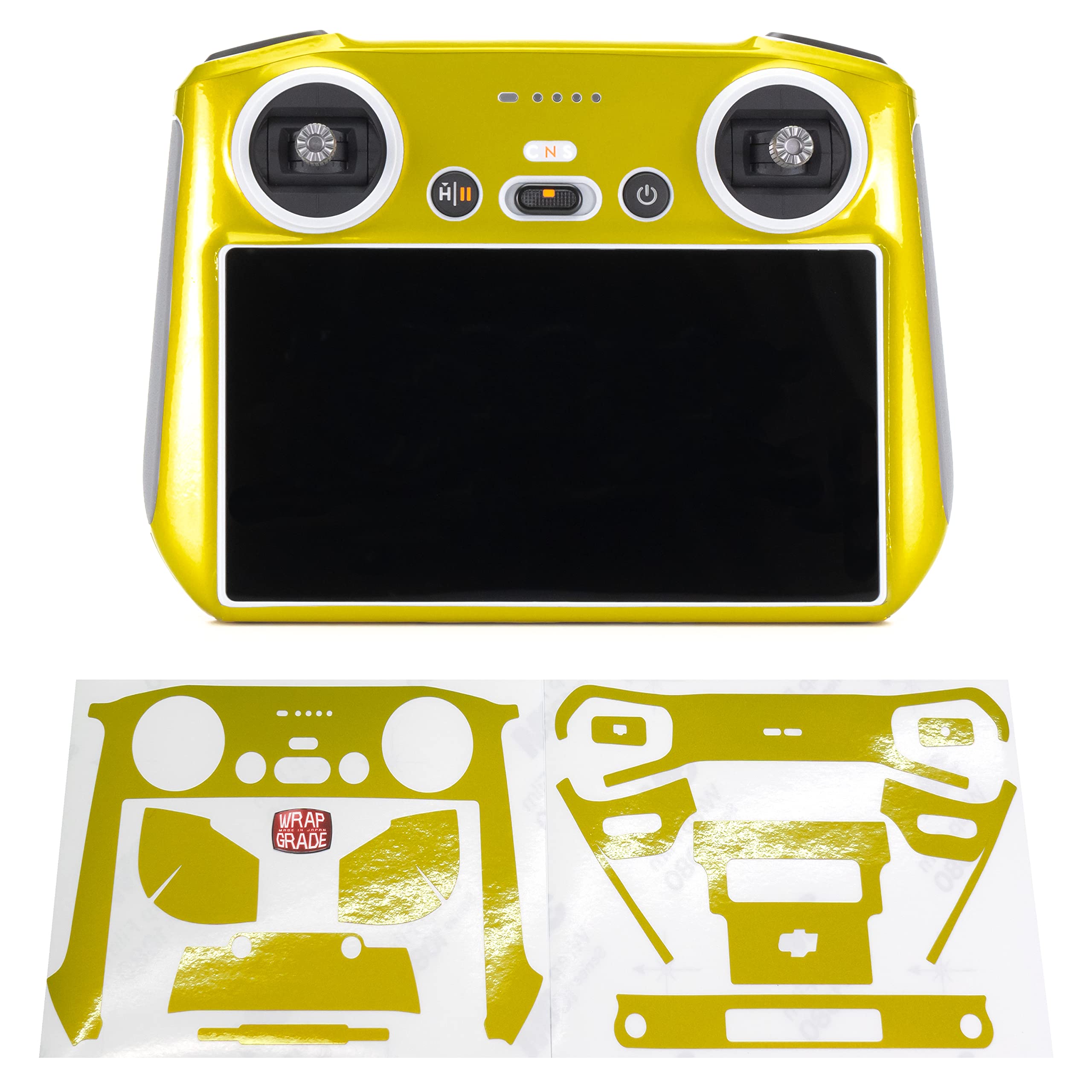 WRAPGRADE Skin Stickers compatible with DJI RC (LIMONCINO YELLOW)