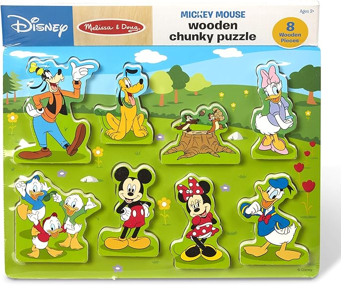 melissa & doug disney mickey mouse wooden cube puzzle