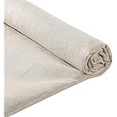 Pllieay 39 x 55 Inch Natural Pure 100% Linen Fabric, Plain Solid Colour Linen Fabric Cloth for Needlework, Dressmaking, Skirt
