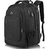 Travel Backpack for Men, Expandable Laptop Backpack with USB Charging Port, Large Anti Theft Business Computer Bag Water Resi