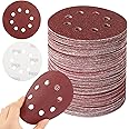 STUHAD 165pcs Orbital Sander Sandpaper Sanding Discs 5 Inch 8 Hole 40 60 80 120 180 240 320 400 600 Grit, Hook and Loop Random Orbital Sandpaper Assortment for Wood