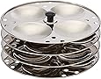 Tabakh Stainless Steel 4-Rack Idli Stand, Makes 16 Idlis