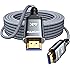 Highwings 4K Fiber Optic HDMI Cable 50FT Long - Unidirectional 4K HDR Braided HDMI Cord, 18Gbps High Speed with Ethernet/ARC,