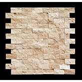 Light 1 X 2 Split Face Travertine Mosaic Tile