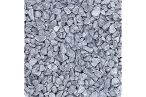 SMANTA 0.9LB Grey Natural Crushed Stones Gravel Vases Fillers, Irregular Mini Pebbles Broken Stones Chips 6-9mm Handicraft Sand for Succulents Aquarium Gravel Home Garden Stepping Stone Decoration