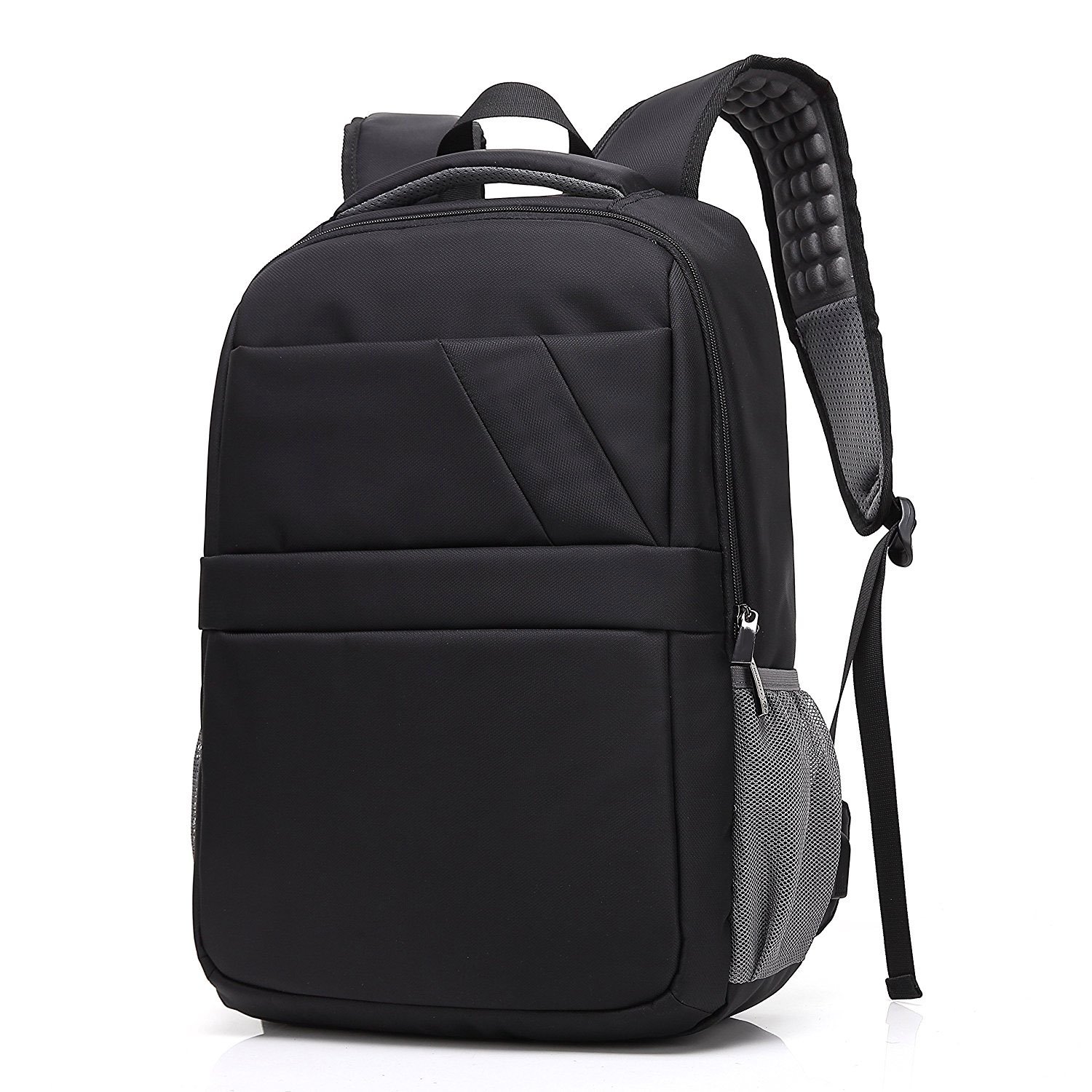 Mochila antirrobo Mochila para Ordenador Portátil 15.6 pulgadas impermeable con carga USB para hombres y mujeres, Escuela Universitaria senderismo, para Trabajo, Diario, Ocio-Negro