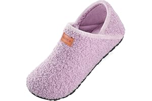OBBYCO Women's Men's Fuzzy Fur Slippers Casual House Shoes Non Slip Barefoot Slipper Socks Warm Closed Back Indoor Outdoor Shoes