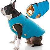 Gooby Padded Vest Dog Jacket - Solid Turquoise, Large - Warm Zip Up Vest Fleece Jacket with Dual D Ring Leash Water Resistant for Small to Medium Dogs