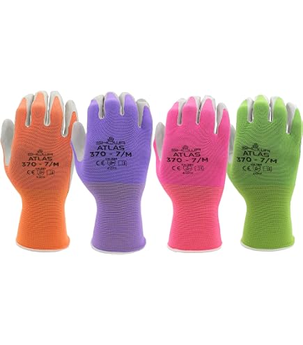 Amazon.com: 12 Pack Showa Atlas NT370 Atlas Nitrile Garden Gloves
