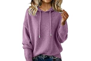 PETCDIM Cozy Cashmere Sweaters for Women Casual Long Sleeve Pullover Hoodies Plus Size Ribbed Knitted Merino Wool Sweater