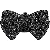 Tngan Women Luxury Bowknot Shaped Evening Clutch Sparkling Rhinestones Handbag for Banquet Wedding Party | Luxury, Sparkling, Rhinestones, for Banquet, Wedding Party